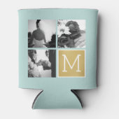 独自のフォトコラージュ結婚モノグラムの作成 缶クーラー (正面)