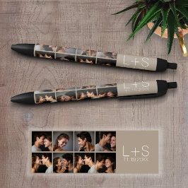 独自のフォトコラージュ結婚モノグラムの作成 黒ボールペン
