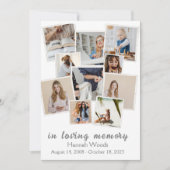 独自のフォトコラージュ葬儀を作成する 招待状 (正面)