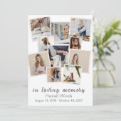 独自のフォトコラージュ葬儀を作成する 招待状 (スタンド正面)