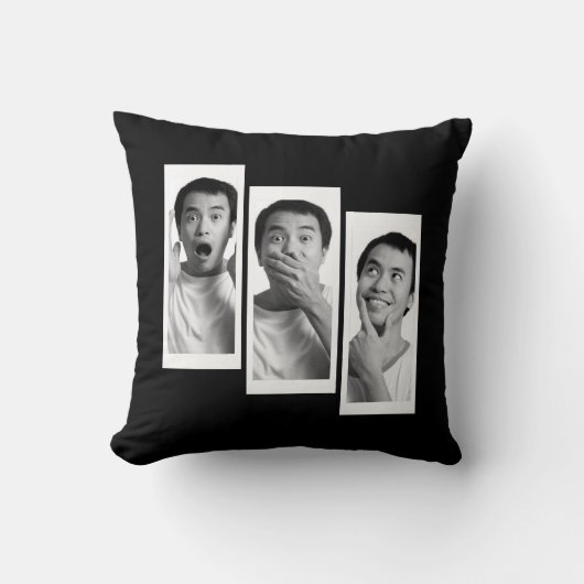 独自のフォトコラージュ装飾用クッション クッション (正面)