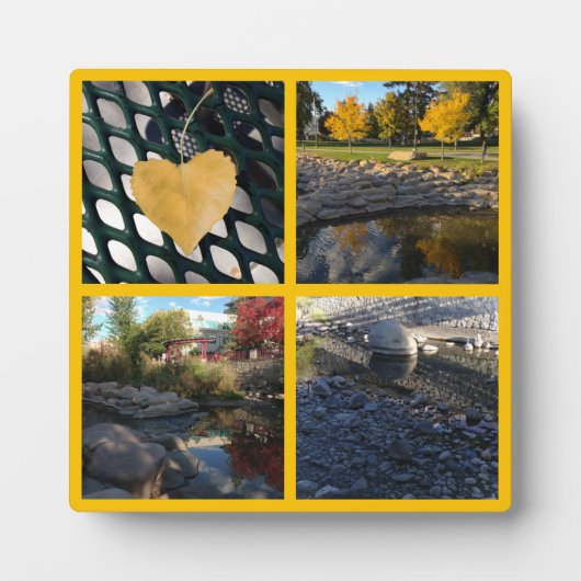 独自のフォトコラージュ金ゴールドの作成 フォトプラーク (正面)