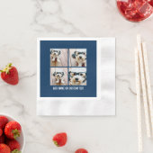 独自のフォトコラージュNavy 4写真の作成 縁ありカクテルナプキン (インサイチュ)