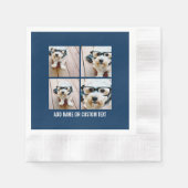 独自のフォトコラージュNavy 4写真の作成 縁ありカクテルナプキン (正面)