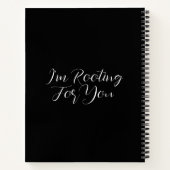 独自のフォトスクリプモダント黒はっきりしたの追加カスタム ノートブック (裏面)