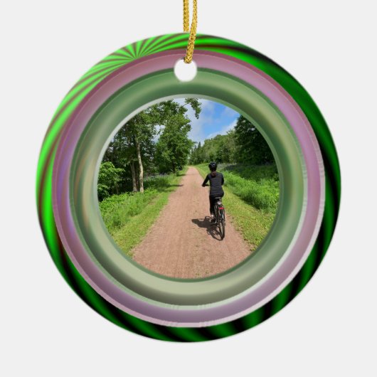 独自のフォトセラミックオーナメントの追加 セラミックオーナメント (正面)