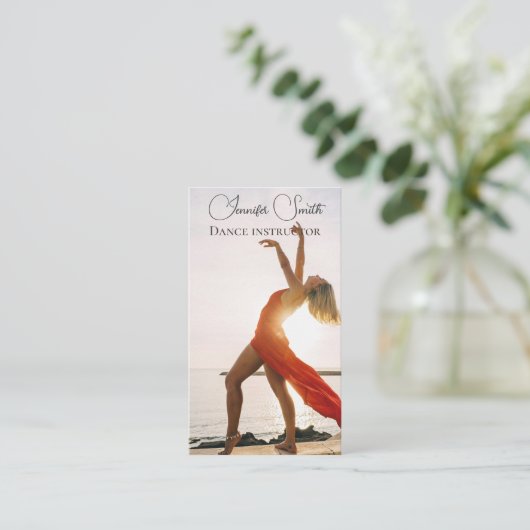 独自のフォトダンス先生金ゴールド名刺 名刺 (スタンド正面)