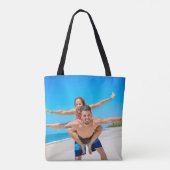 独自のフォトトートバ独身のッグを作成する トートバッグ (裏面)