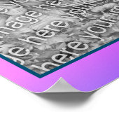 独自のフォトハイビスカスとバタフライフレームを作成する ポスター (角)