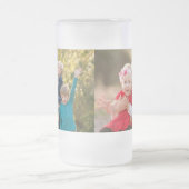 独自のフォトパーソナライズされた金ゴールド文字 フロストグラスビールジョッキ (中央)