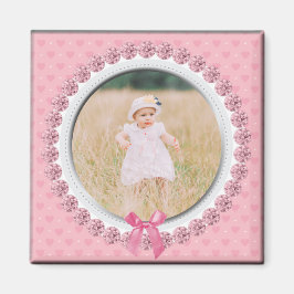 独自のフォトピカスタムックピンクをパーソナライズされた作成 マグネット