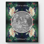 独自のフォトピーチバラと芽を作成 フォトプラーク (正面)