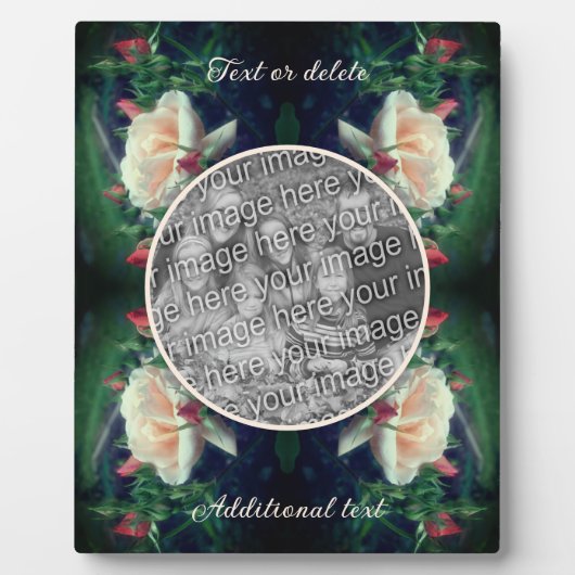 独自のフォトピーチバラと芽を作成 フォトプラーク (正面)