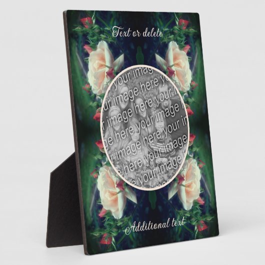 独自のフォトピーチバラと芽を作成 フォトプラーク (側面)