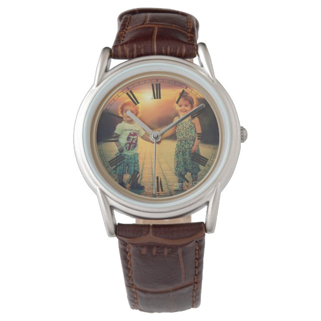 独自のフォトファカスタムミリの記念ファイルを作成 腕時計 (正面)