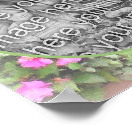 独自のフォトフラワーガーデンの絵を描作成 ポスター (角)