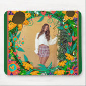 独自のフォトフローラガーリーハートの作成エレガント マウスパッド (正面)