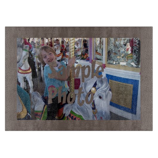 独自のフォトブラウン切断ボードを追加 カッティングボード (正面)