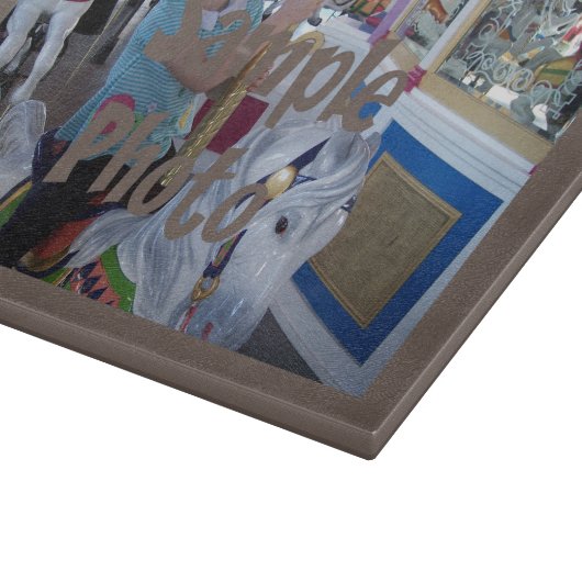 独自のフォトブラウン切断ボードを追加 カッティングボード (角)