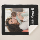 独自のフォトブラックを作パーソナライズされた成 シェルパブランケット (正面(横))