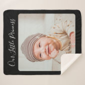 独自のフォトブラックを作パーソナライズされた成 シェルパブランケット (正面(横))