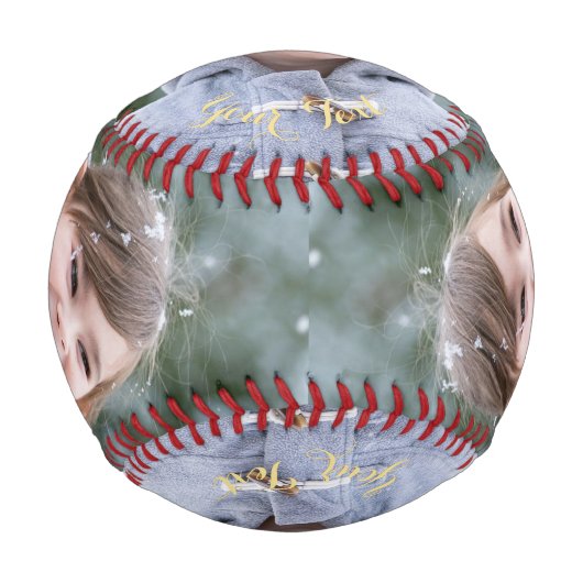 独自のフォトベーカスタムスをパーソナライズされた作成する 野球ボール (正面)