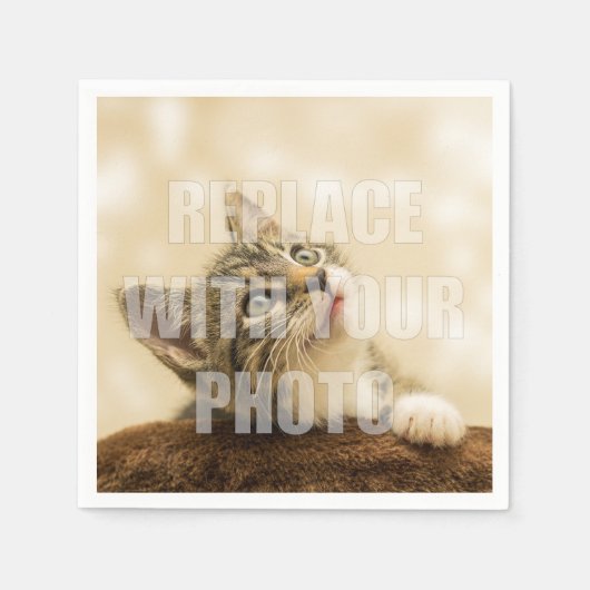 独自のフォトペーパーナプキンの作成 スタンダードカクテルナプキン (正面)