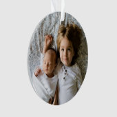 独自のフォトホリデーカスタムを作成する オーナメント (正面)