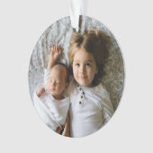 独自のフォトホリデーカスタムを作成する オーナメント (正面)