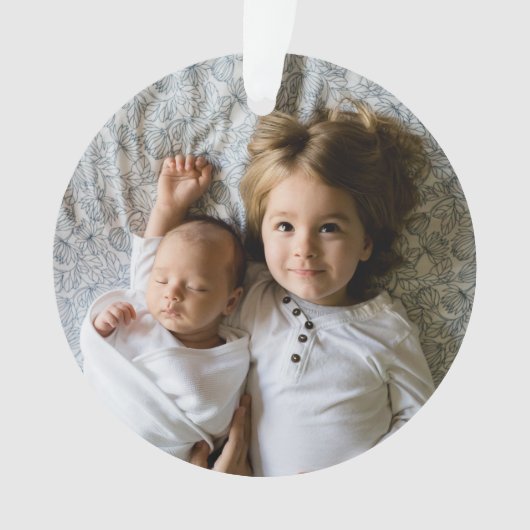 独自のフォトホリデーカスタムを作成する オーナメント (正面)