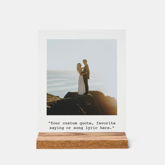 独自のフォトポスター引用文の作成 アクリルサイン (正面)