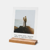 独自のフォトポスター引用文の作成 アクリルサイン (傾斜)