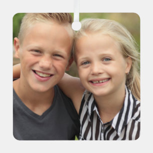 独自のフォトメタルスクエアオーナメントの作成 メタルオーナメント