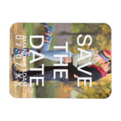 独自のフォトモダンセーブザデートマグネットの作成 マグネット (横)