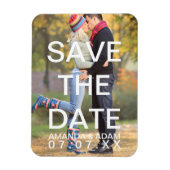 独自のフォトモダンセーブザデートマグネットの作成 マグネット (縦)