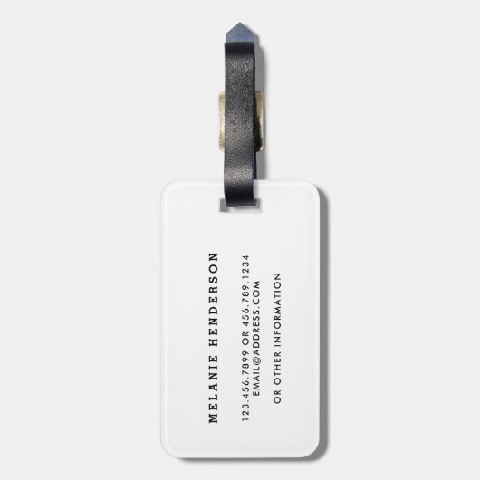 独自のフォトモノグラカスタムムを作成する ラゲッジタグ (裏面縦)