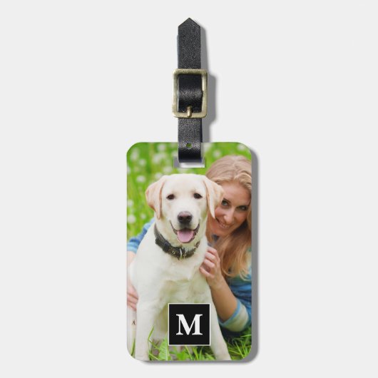 独自のフォトモノグラカスタムムを作成モダンする ラゲッジタグ (正面縦)