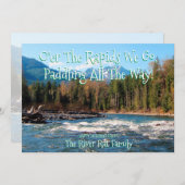 独自のフォトリバーランナークリスマスカードの追加 招待状 (正面/裏面)