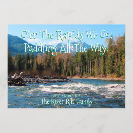 独自のフォトリバーランナークリスマスカードの追加 招待状