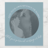 独自のフォトワインブルーラベルを作成する ワインラベル (シングルラベル)