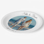 独自のフォト婚約名のカップルの作成 ペーパープレート (アングル)