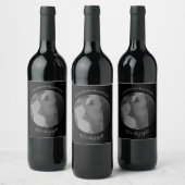 独自のフォト婚約名のカップルの作成 ワインラベル (ボトル)