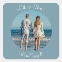 独自のフォト婚約名スクリプトの作成 スクエアシール