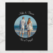 独自のフォト婚約名スクリプトの作成 ワインラベル (シングルラベル)