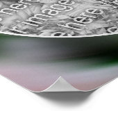 独自のフォト抽象芸術アートの渦巻きフレームを作成 ポスター (角)