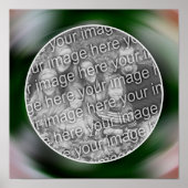 独自のフォト抽象芸術アートの渦巻きフレームを作成 ポスター (正面)