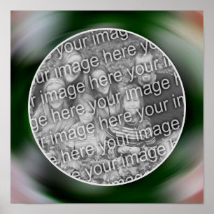 独自のフォト抽象芸術アートの渦巻きフレームを作成 ポスター