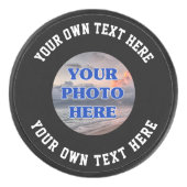 独自のフォト文字の作成パーソナライズされた アイスホッケーパック (正面)