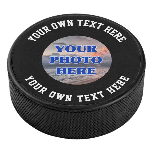 独自のフォト文字の作成パーソナライズされた アイスホッケーパック (3/4)