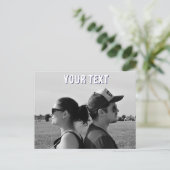 独自のフォト文字葉書の作成 ポストカード (スタンド正面)